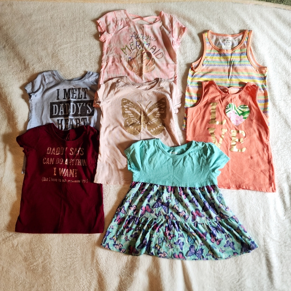 Colorful Kids' T-Shirt and Dress Set